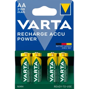 Varta AA ceruza előtöltött tölthető akkumulátor 2100 mAh kapacitással, 4 db-os csomag, háztartási és elektronikai eszközökhöz