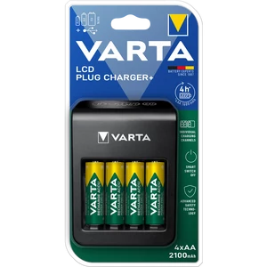 Varta elemtöltő LCD kijelzővel és 4 db AA 2100 mAh újratölthető akkumulátorral