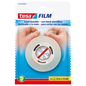 Tesa átlátszó ragasztószalag 19 mm × 25 m – kézzel téphető, praktikus irodai ragasztó