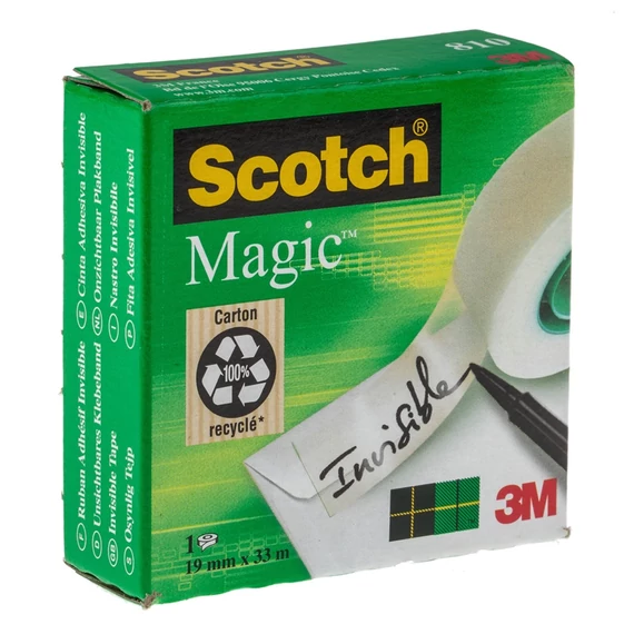 3M Scotch Magic Tape 810 – láthatatlan ragasztószalag 12 mm × 33 m