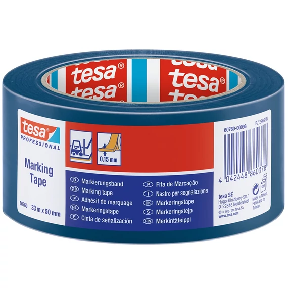 Tesa kék jelölőszalag 50mm x 33m ipari és irodai felhasználásra