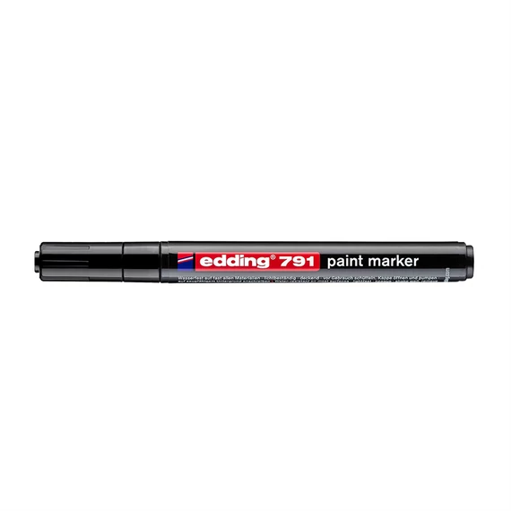 Fekete Edding 791 lakkmarker 1-2 mm kerek heggyel – prémium ipari és kreatív jelölő