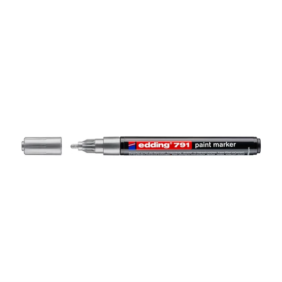 Lakkmarker 1-2mm, kerek Edding 791 ezüst üvegre, porcelánra, fémre, műanyagra