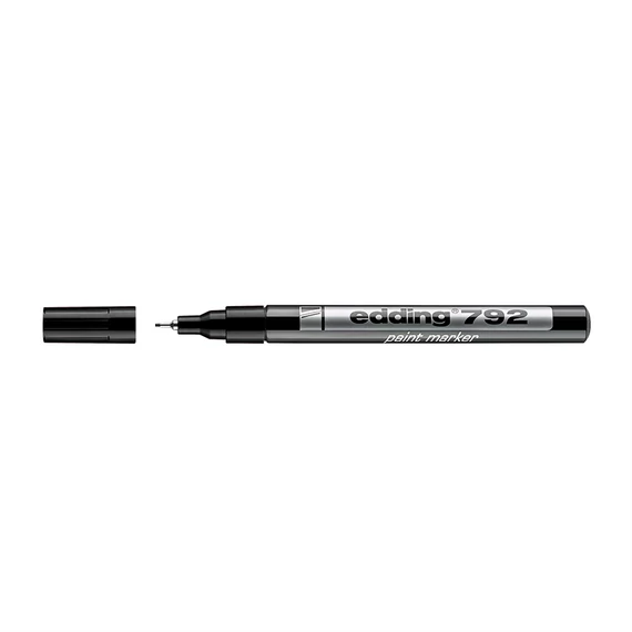 Lakkmarker 0,8mm, kerek Edding 792 fekete dekoráláshoz, jelöléshez otthonra vagy irodába