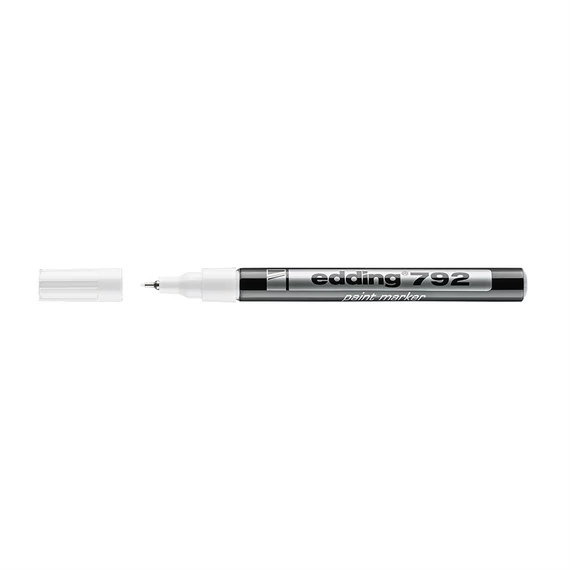 Lakkmarker 0,8mm, kerek Edding 792 fehér dekoráláshoz, jelöléshez otthonra és irodába