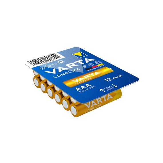 Elem AAA mikro LR03 Longlife BigBox 12 db/csomag, Varta – a hosszú távú energia biztos forrása