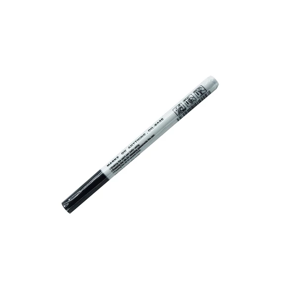 Fekete lakkmarker 0,8 mm kerek heggyel – ipari és kreatív jelöléshez