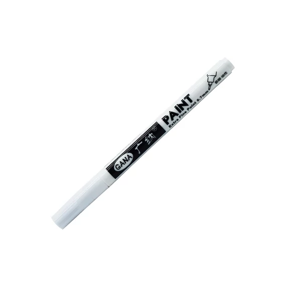 Fehér lakkmarker 0,8 mm kerek heggyel – ipari és kreatív jelöléshez