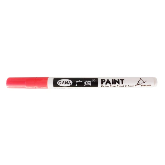 Piros lakkmarker 0,8 mm kerek heggyel – ipari és kreatív jelöléshez