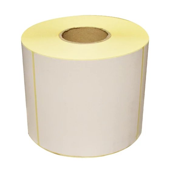 Thermo etikett tekercs 100x100 mm – 600 db-os kiszerelés, fehér színben - Használd raktárban, futárszolgálatnál, gyártásban