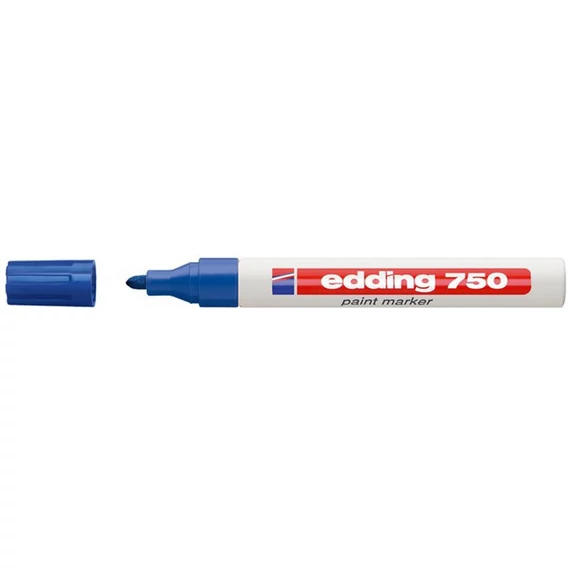 Edding 750 kék lakkmarker 2–4 mm kerek heggyel – prémium, univerzális marker