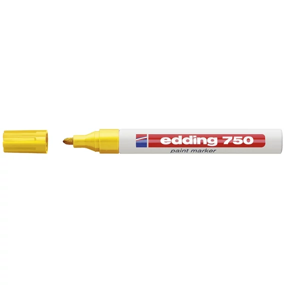 Edding 750 sárga lakkmarker 2–4 mm kerek heggyel – prémium, univerzális marker