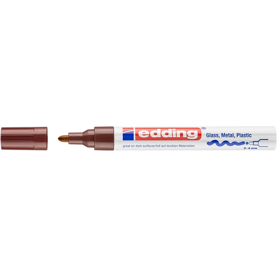 Edding 750 barna lakkmarker 2–4 mm kerek heggyel – prémium, univerzális marker