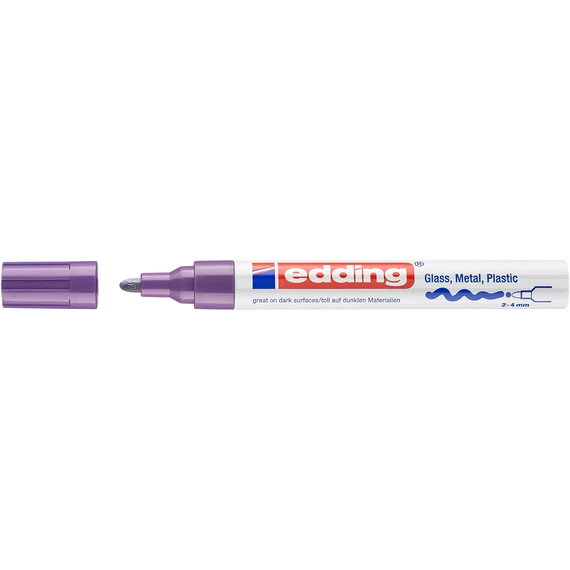 Edding 750 lila lakkmarker 2–4 mm kerek heggyel – prémium, univerzális marker