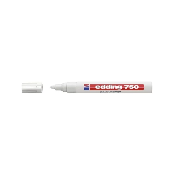 Edding 750 fehér lakkmarker 2–4 mm kerek heggyel – prémium, univerzális marker