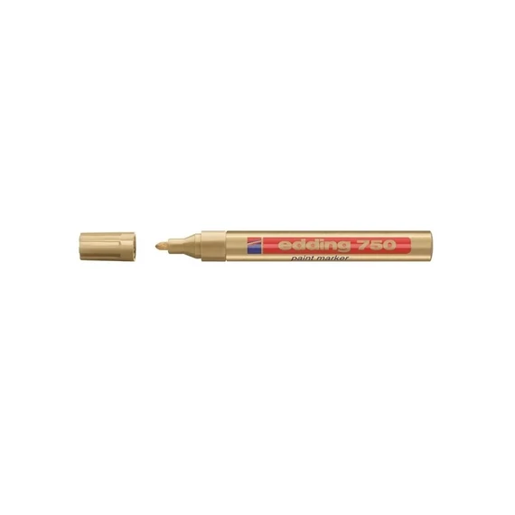 Edding 750 arany lakkmarker 2–4 mm kerek heggyel – prémium, univerzális marker