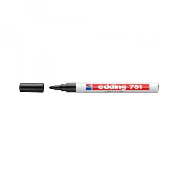 Fekete Edding 751 lakkmarker 1-2 mm kerek heggyel – ipari és kreatív jelöléshez