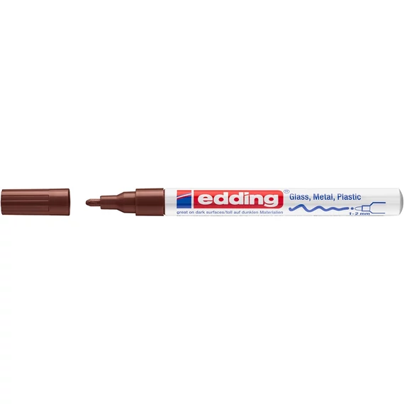 Barna Edding 751 lakkmarker 1-2 mm kerek heggyel – ipari és kreatív jelöléshez