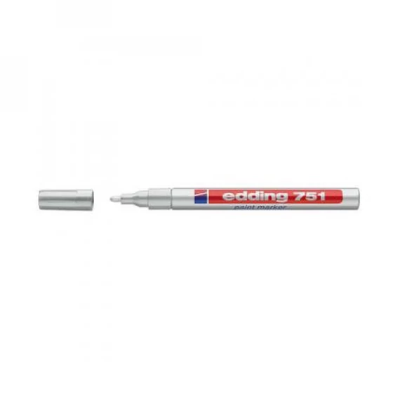 Ezüst Edding 751 lakkmarker 1-2 mm kerek heggyel – ipari és kreatív jelöléshez