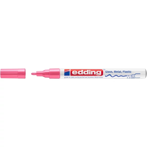 Rózsa színű Edding 751 lakkmarker 1-2 mm kerek heggyel – ipari és kreatív jelöléshez