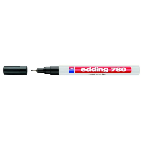 Edding 780 fekete lakkmarker 0,8 mm kerek heggyel – ipari és kreatív jelöléshez