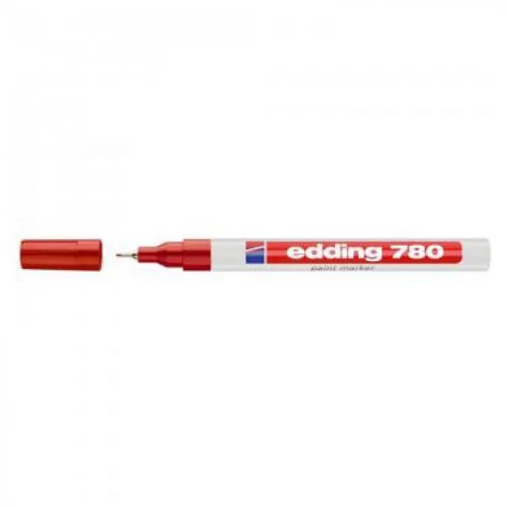 Edding 780 piros lakkmarker 0,8 mm kerek heggyel – ipari és kreatív jelöléshez