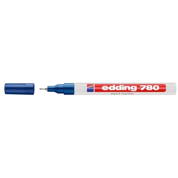 Edding 780 kék lakkmarker 0,8 mm kerek heggyel – ipari és kreatív jelöléshez