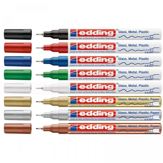 Edding 780 zöld lakkmarker 0,8 mm kerek heggyel – ipari és kreatív jelöléshez