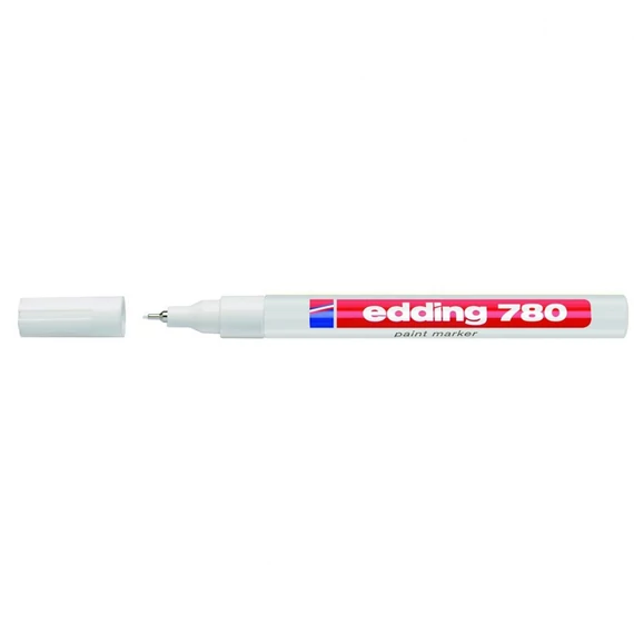 Edding 780 fehér lakkmarker 0,8 mm kerek heggyel – ipari és kreatív jelöléshez