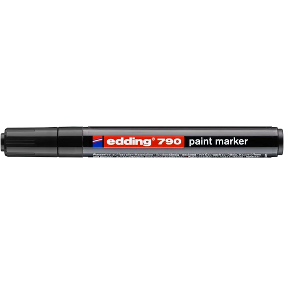 Edding 790 fekete lakkmarker 2-3 mm kerek heggyel – prémium, univerzális jelölő