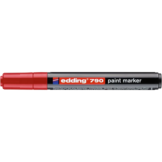 Edding 790 piros lakkmarker 2-3 mm kerek heggyel 