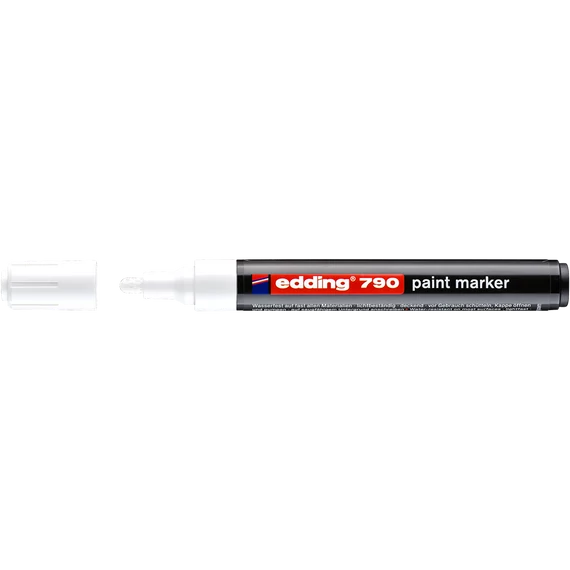 Lakkmarker 2-3mm, kerek Edding 790 fehér dekoratív és tartós jelölés