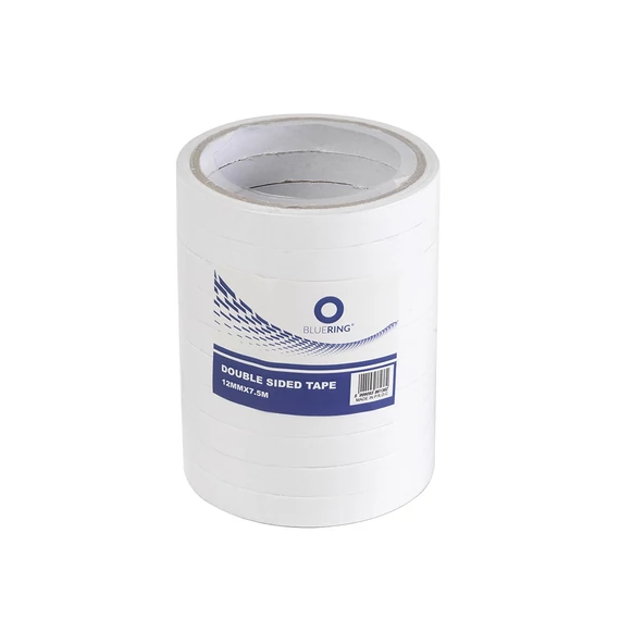 Bluering kétoldalas ragasztószalag 12 mm × 7,5 m – precíz rögzítés