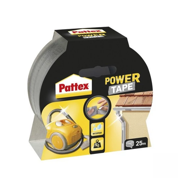 Pattex Power Tape ezüst 48 mm × 25 m – extra erős, szálerősített, kültéri-beltéri ragasztószalag